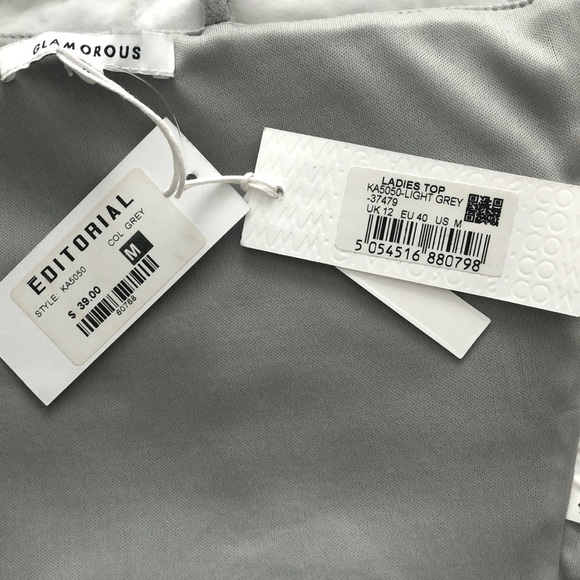 Glamorous Grey Suede Bustier Top - Picture 5 of 6